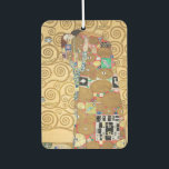 Gustav Klimt - Fulfilment, Stoclet Frieze Car Air Freshener<br><div class="desc">The Tree of Life,  Stoclet Frieze,  Fulfilment Lovers - Gustav Klimt,  Cardboard,  1909</div>