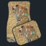 Gustav Klimt - Fulfilment, Stoclet Frieze Car Mat<br><div class="desc">The Tree of Life,  Stoclet Frieze,  Fulfilment Lovers - Gustav Klimt,  Cardboard,  1909</div>