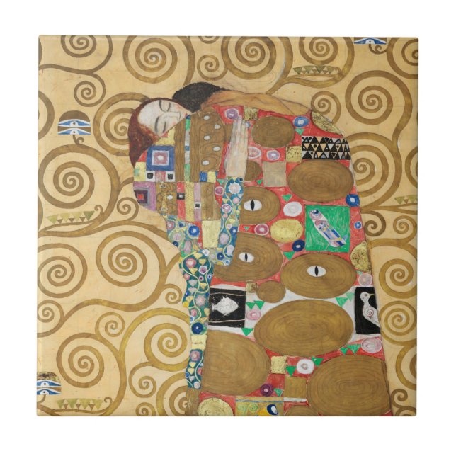 Gustav Klimt - Fulfilment, Stoclet Frieze Ceramic Tile (Front)