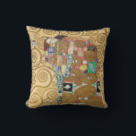 Gustav Klimt - Fulfilment, Stoclet Frieze Cushion<br><div class="desc">The Tree of Life,  Stoclet Frieze,  Fulfilment Lovers - Gustav Klimt,  Cardboard,  1909</div>