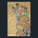 Gustav Klimt - Fulfilment, Stoclet Frieze Faux Canvas Print<br><div class="desc">The Tree of Life,  Stoclet Frieze,  Fulfilment Lovers - Gustav Klimt,  Cardboard,  1909</div>