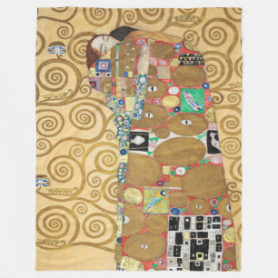 Gustav Klimt - Fulfilment, Stoclet Frieze Fleece Blanket