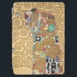 Gustav Klimt - Fulfilment, Stoclet Frieze iPad Air Cover<br><div class="desc">The Tree of Life,  Stoclet Frieze,  Fulfilment Lovers - Gustav Klimt,  Cardboard,  1909</div>