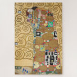 Gustav Klimt - Fulfilment, Stoclet Frieze Jigsaw Puzzle<br><div class="desc">The Tree of Life,  Stoclet Frieze,  Fulfilment Lovers - Gustav Klimt,  Cardboard,  1909</div>