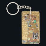 Gustav Klimt - Fulfilment, Stoclet Frieze Key Ring<br><div class="desc">The Tree of Life,  Stoclet Frieze,  Fulfilment Lovers - Gustav Klimt,  Cardboard,  1909</div>