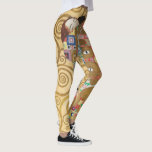 Gustav Klimt - Fulfilment, Stoclet Frieze Leggings<br><div class="desc">The Tree of Life,  Stoclet Frieze,  Fulfilment Lovers - Gustav Klimt,  Cardboard,  1909</div>