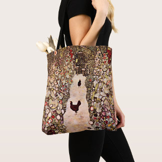 Gustav Klimt Garden Path Painting, Art Nouveau Tote Bag