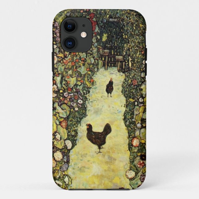 Gustav Klimt Garden path with chickens Case-Mate iPhone Case (Back)