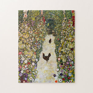 Gustav Klimt - Garden Path with Chickens Jigsaw Puzzle