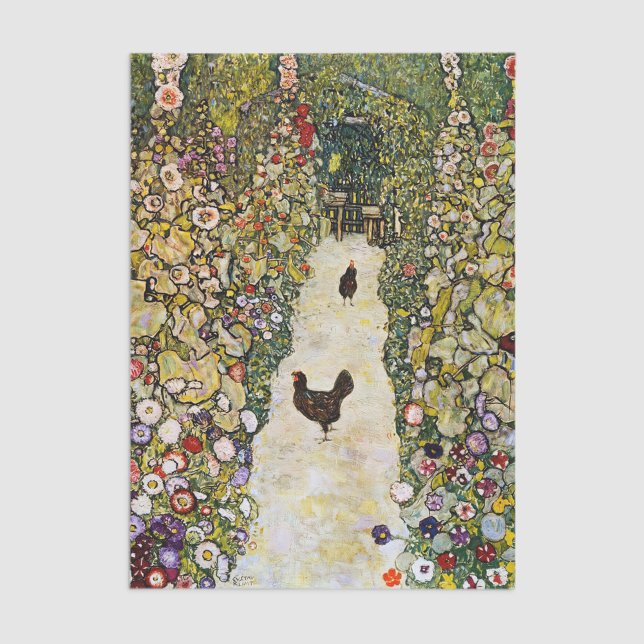 Gustav Klimt - Garden Path with Chickens Tissue Paper (Creator Uploaded)