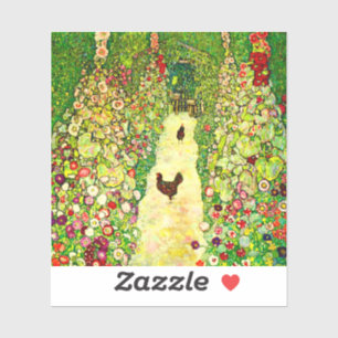 Gustav Klimt Garden with Chickens