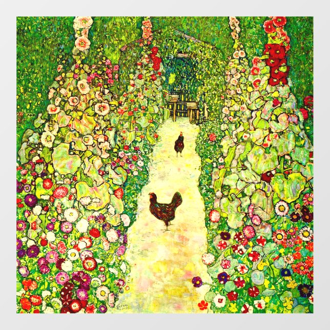 Gustav Klimt Garden with Chickens (Sheet)