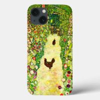 Gustav Klimt Garden with Chickens