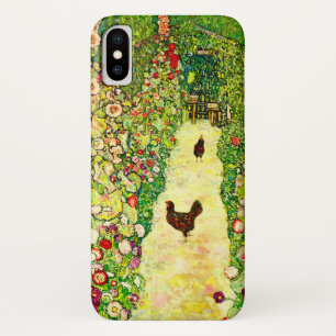 Gustav Klimt Garden with Chickens iPhone X Case