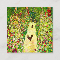 Gustav Klimt Garden with Chickens
