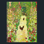 Gustav Klimt Garden with Chickens Notebook<br><div class="desc">Notebook featuring Gustav Klimt’s oil painting Garden with Roosters (1917). Two brown chickens stand on a garden path. Beautiful pink,  red,  and white flowers bloom along the path. A great gift for fans of Art Nouveau and Austrian art.</div>