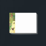 Gustav Klimt Garden with Chickens Post-it Notes<br><div class="desc">Post-it Notes featuring Gustav Klimt’s oil painting Garden with Roosters (1917). Two brown chickens stand on a garden path. Beautiful pink,  red,  and white flowers bloom along the path. A great gift for fans of Art Nouveau and Austrian art.</div>