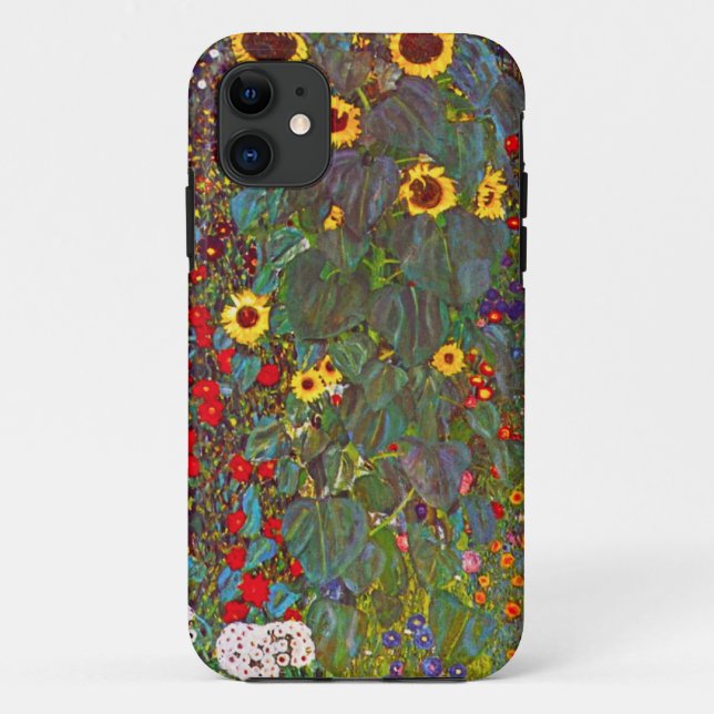 Gustav Klimt Garden with Sunflowers iPhone 5 Case (Back)