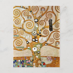 Gustav Klimt Golden Tree of Life with Bird Postcard