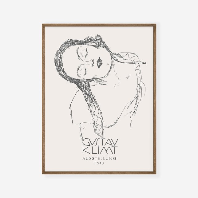 Gustav Klimt Half Figure Young Woman Exhibition Poster (Creator Uploaded)