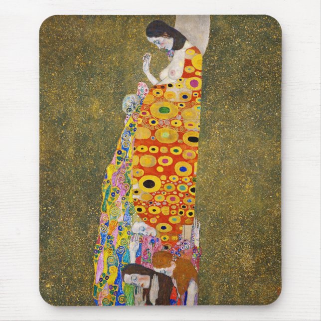 Gustav Klimt , “ Hope, II ” Mouse Pad (Front)