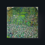 Gustav Klimt - Horticultural Landscape and Hilltop 15 Cm Square Badge<br><div class="desc">Horticultural Landscape with a Hilltop - Gustav Klimt,  Oil on Canvas,  1916</div>