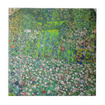 Gustav Klimt - Horticultural Landscape and Hilltop Ceramic Tile<br><div class="desc">Horticultural Landscape with a Hilltop - Gustav Klimt,  Oil on Canvas,  1916</div>