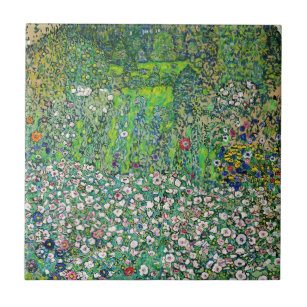 Gustav Klimt - Horticultural Landscape and Hilltop Ceramic Tile