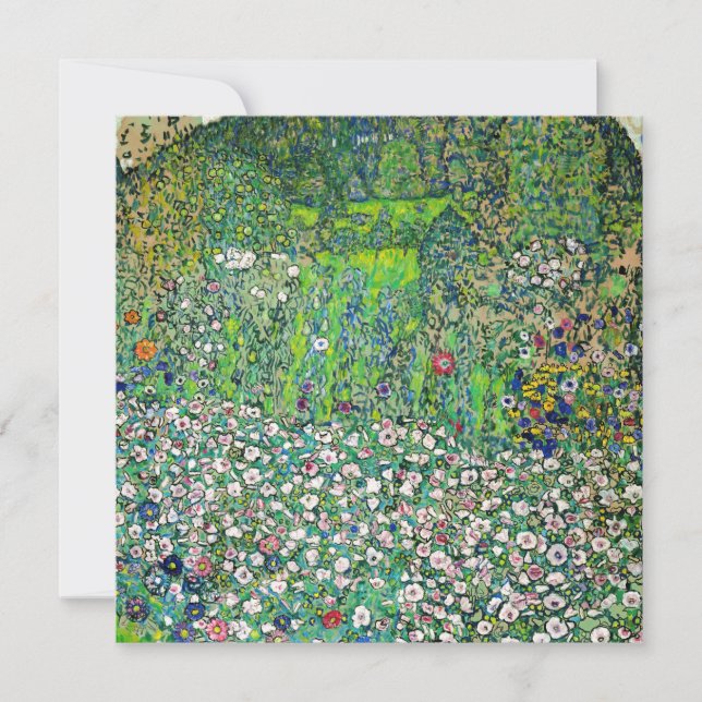 Gustav Klimt - Horticultural Landscape and Hilltop Thank You Card (Front)