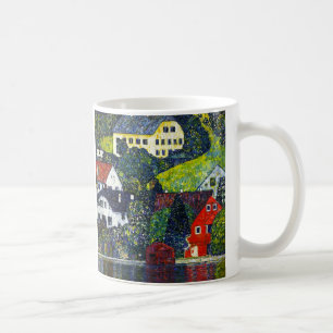 Gustav Klimt , "Houses at Unterach am Attensee" Coffee Mug