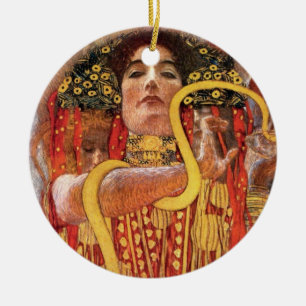 Gustav Klimt - Hygieia Medicine Goddess of Health Ceramic Ornament