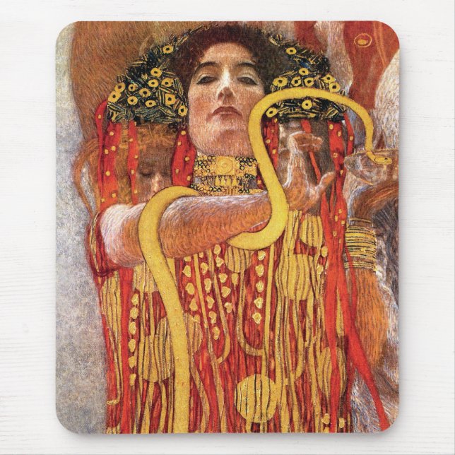 Gustav Klimt - Hygieia Medicine Goddess of Health Mouse Pad (Front)