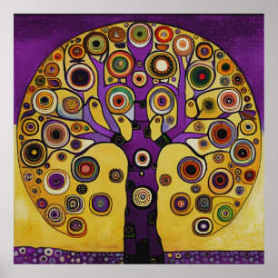 Gustav Klimt Inspired The Tree of Life Poster
