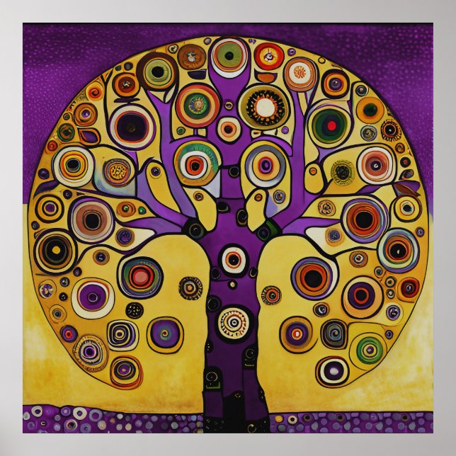 Gustav Klimt Inspired The Tree of Life Poster (Front)