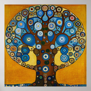 Gustav Klimt Inspired The Tree of Life Poster
