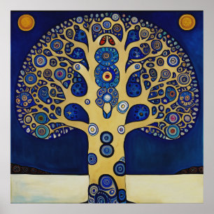 Gustav Klimt Inspired The Tree of Life Poster