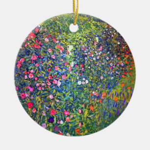 Gustav Klimt Italian Garden Ceramic Ornament