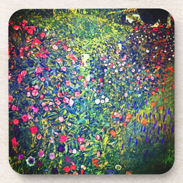 Gustav Klimt Italian Garden Coaster (Front)