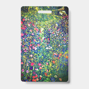 Gustav Klimt Italian Garden ID Badge