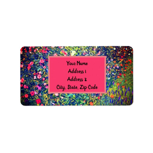 Gustav Klimt Italian Garden Label (Front)