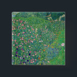 Gustav Klimt - Italian Garden Landscape 15 Cm Square Badge<br><div class="desc">Italian Garden Landscape / Italian Horticultural Landscape - Gustav Klimt,  Oil on Canvas,  1913</div>