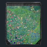 Gustav Klimt - Italian Garden Landscape Drawstring Bag<br><div class="desc">Italian Garden Landscape / Italian Horticultural Landscape - Gustav Klimt,  Oil on Canvas,  1913</div>