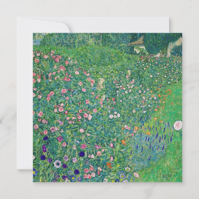 Gustav Klimt - Italian Garden Landscape Invitation (Front)