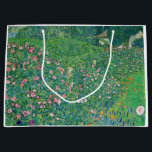 Gustav Klimt - Italian Garden Landscape Large Gift Bag<br><div class="desc">Italian Garden Landscape / Italian Horticultural Landscape - Gustav Klimt,  Oil on Canvas,  1913</div>