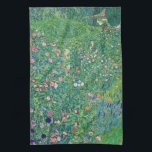 Gustav Klimt - Italian Garden Landscape Tea Towel<br><div class="desc">Italian Garden Landscape / Italian Horticultural Landscape - Gustav Klimt,  Oil on Canvas,  1913</div>