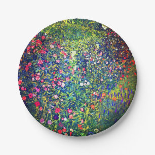 Gustav Klimt Italian Garden Paper Plate