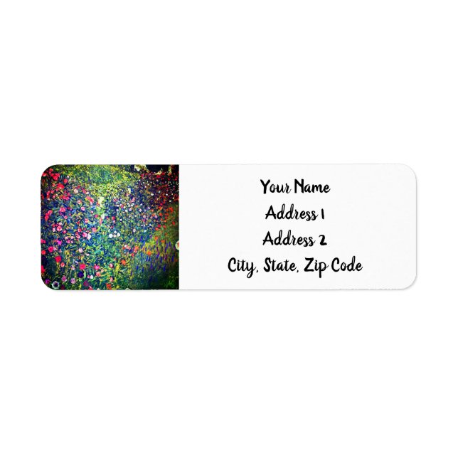 Gustav Klimt Italian Garden Return Address Label (Front)