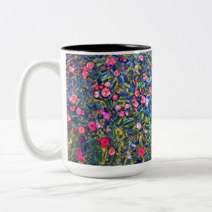 Gustav Klimt Italian Garden Two-Tone Coffee Mug