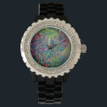 Gustav Klimt Italian Garden Watch<br><div class="desc">Watch featuring Gustav Klimt’s oil painting Italian Garden Landscape (1913). A beautiful garden of colourful flowers: red,  white,  pink,  purple. A great gift for fans of Art Nouveau and Austrian art.</div>