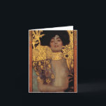Gustav Klimt Judith Note Card<br><div class="desc">Gustav Klimt Judith note card. Oil painting on canvas from 1901. Gustav Klimt’s beautiful depiction of the biblical story of Judith and Holofernes. Great for fans of Austrian symbolism,  Klimt and fine art.</div>